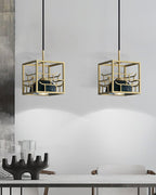 Cubo Modern Brass Pendant Lamp