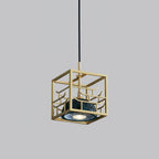 Cubo Modern Brass Pendant Lamp