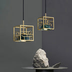 Cubo Modern Brass Pendant Lamp
