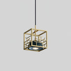 Cubo Modern Brass Pendant Lamp