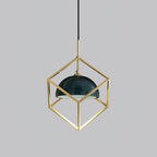 Cubo Modern Brass Pendant Lamp