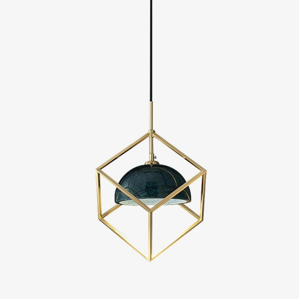 Cubo Modern Brass Pendant Lamp