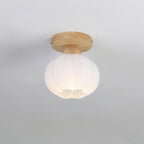 Gleam Large Flower Bag Wood Ceiling Lamp