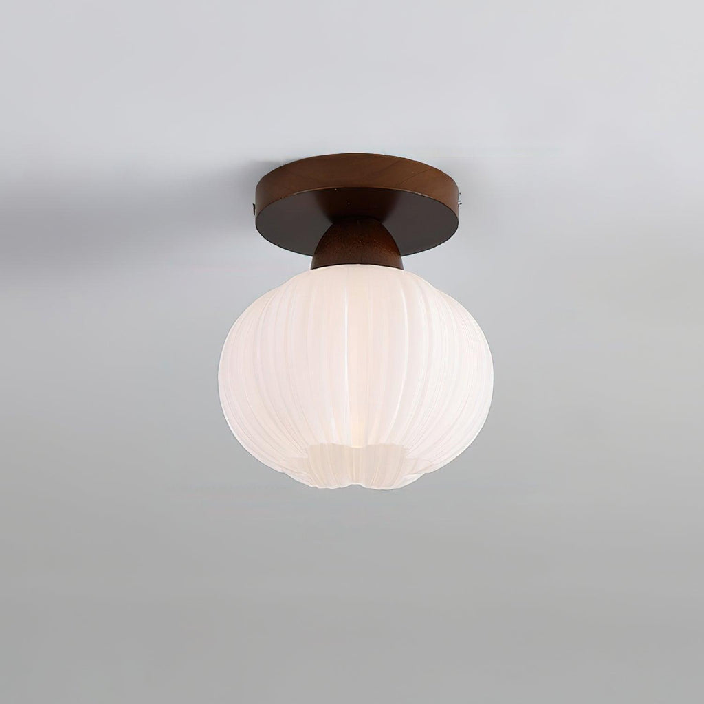 Gleam Large Flower Bag Wood Ceiling Lamp