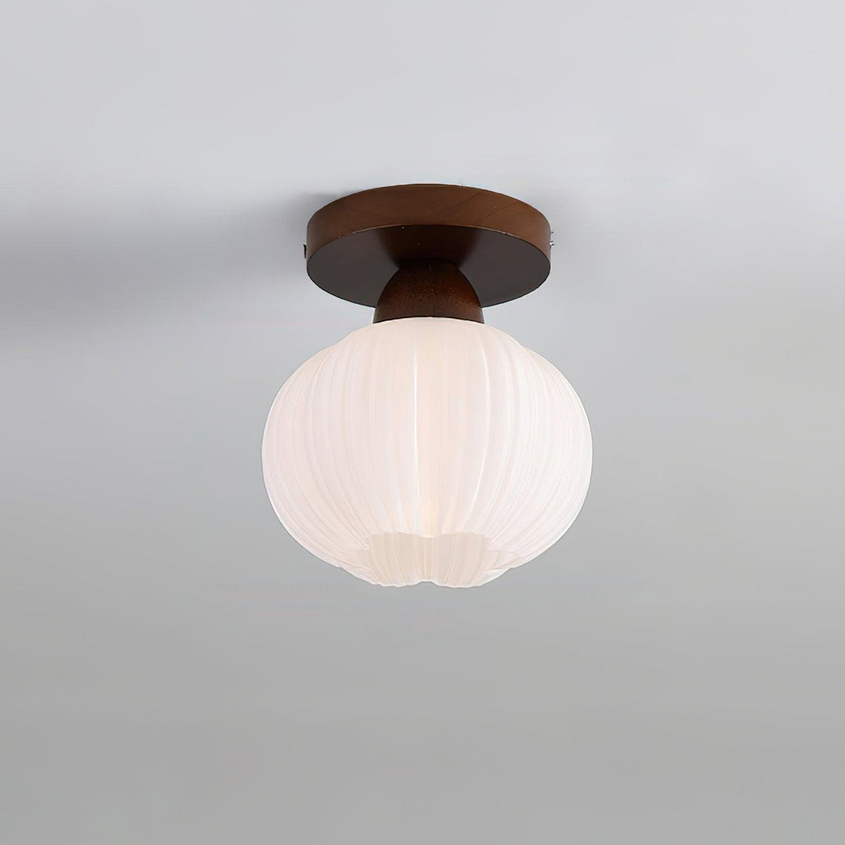 Gleam Large Flower Bag Wood Ceiling Lamp