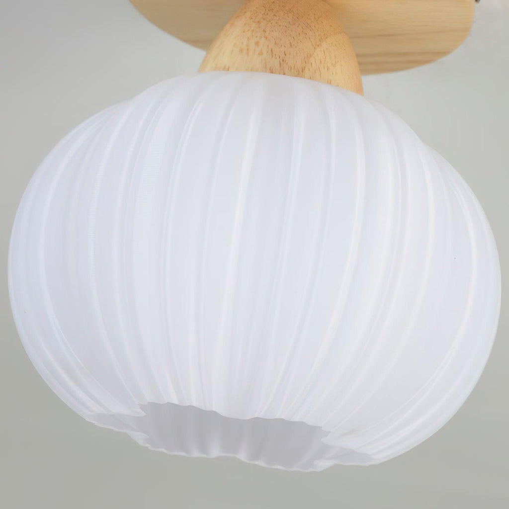 Gleam Large Flower Bag Wood Ceiling Lamp