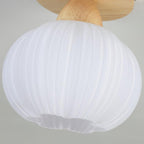 Gleam Large Flower Bag Wood Ceiling Lamp