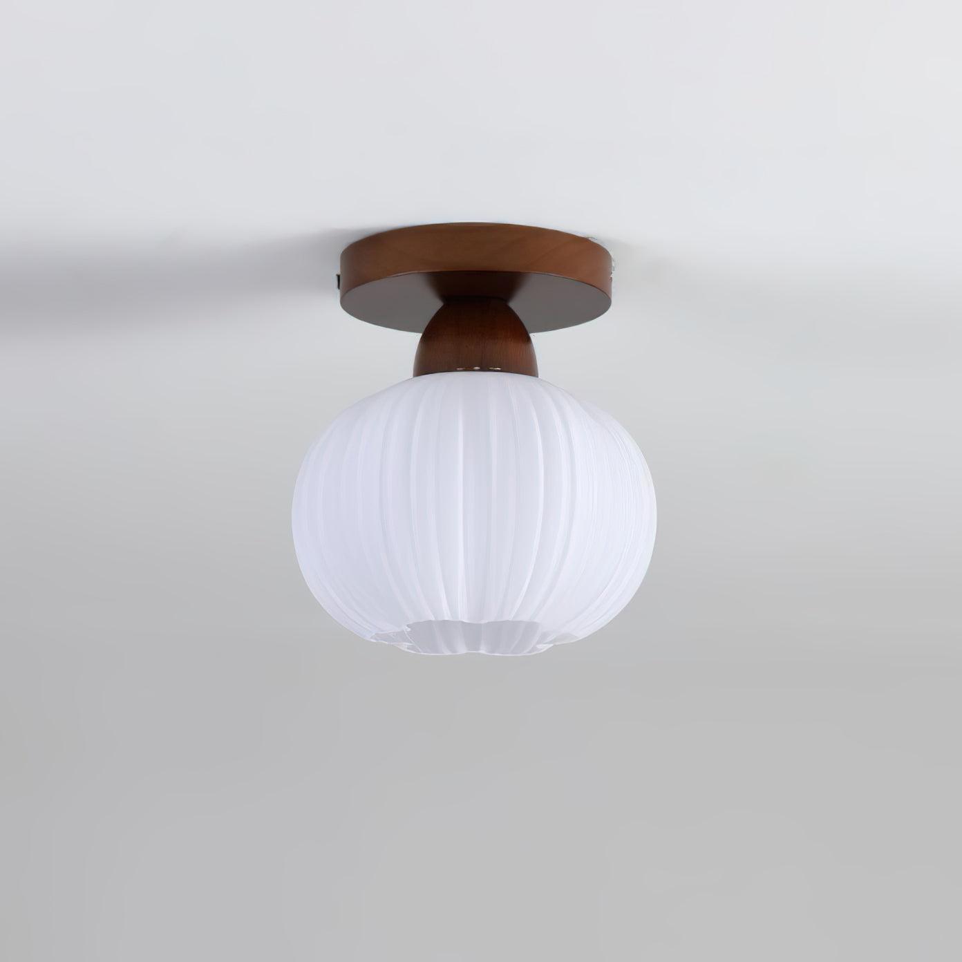 Gleam Large Flower Bag Wood Ceiling Lamp
