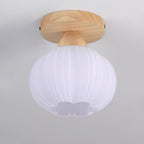 Gleam Large Flower Bag Wood Ceiling Lamp