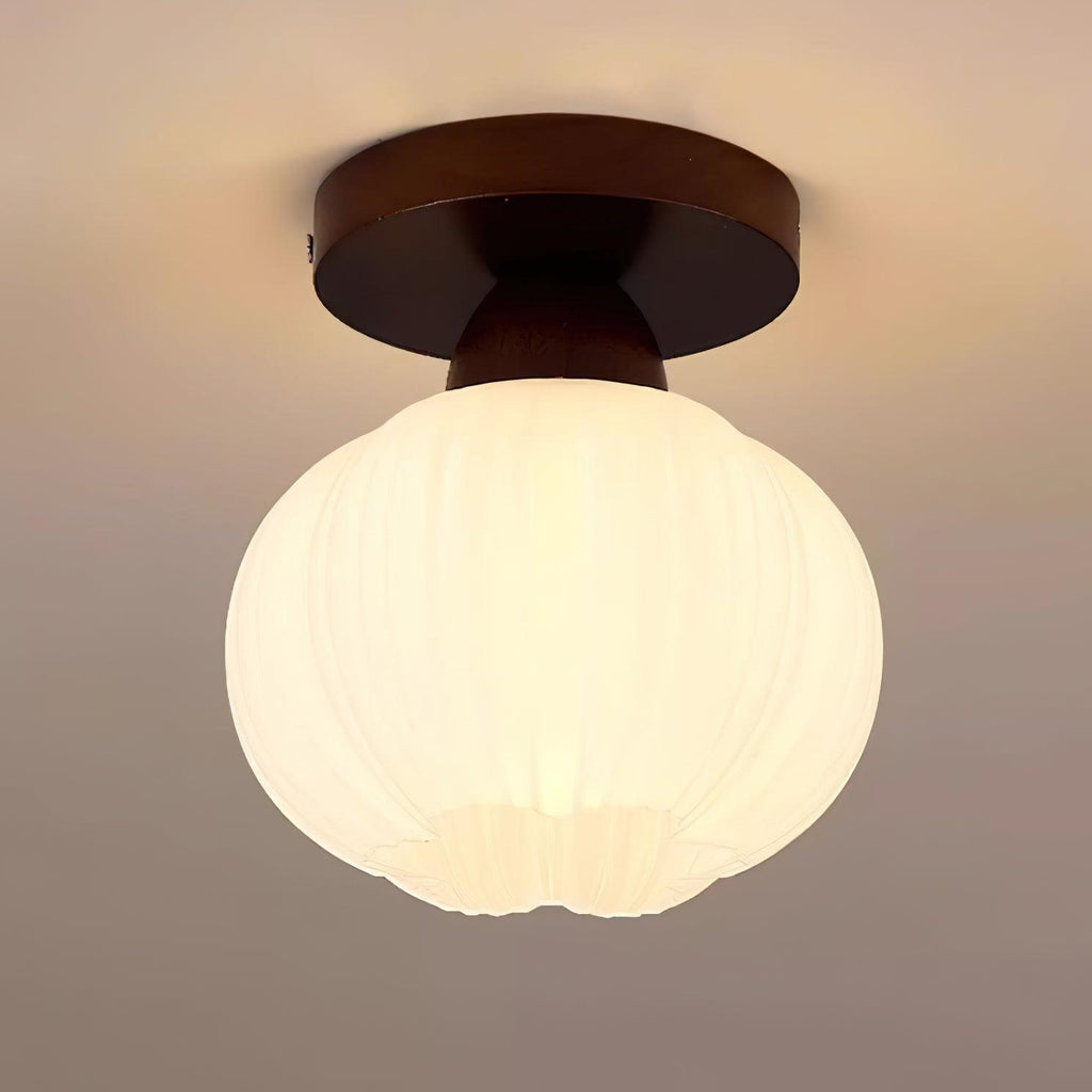 Gleam Large Flower Bag Wood Ceiling Lamp