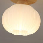 Gleam Large Flower Bag Wood Ceiling Lamp