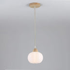 Pumpkin Modern Wood Pendant Lamp