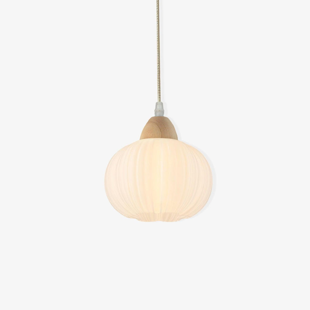 Pumpkin Modern Wood Pendant Lamp