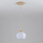 Pumpkin Modern Wood Pendant Lamp