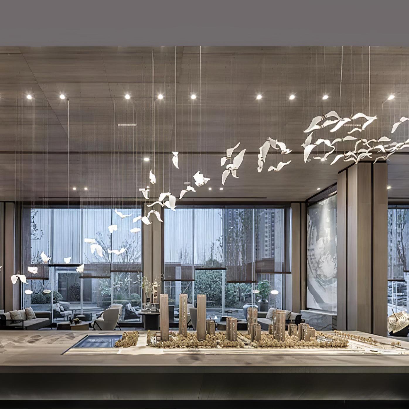 Acariel Luxury Large Seagull Glass Chandelier