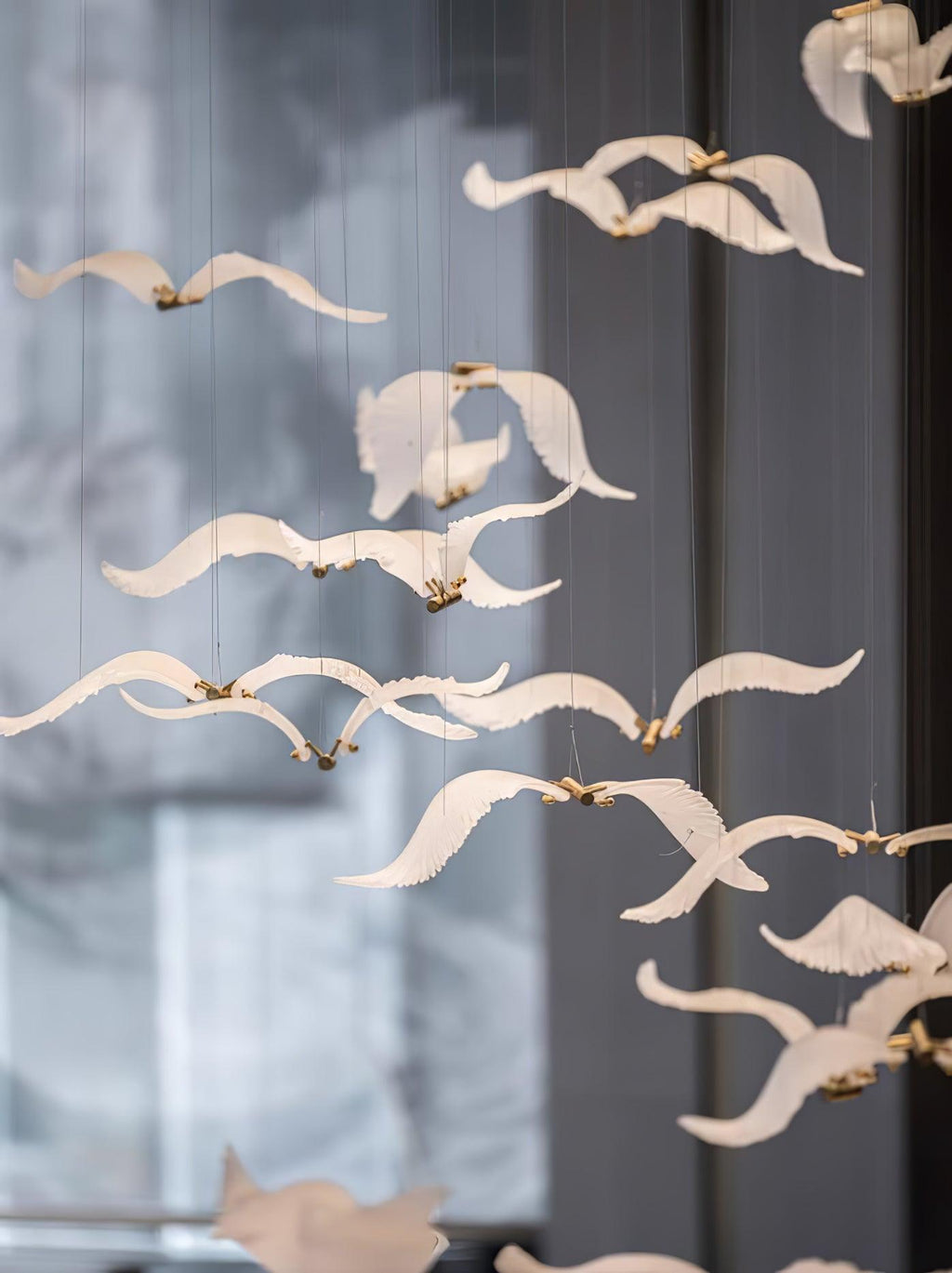Acariel Luxury Large Seagull Glass Chandelier