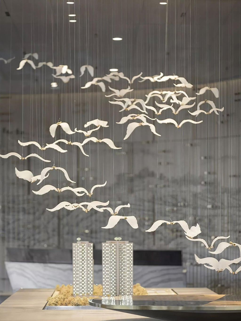 Acariel Luxury Large Seagull Glass Chandelier