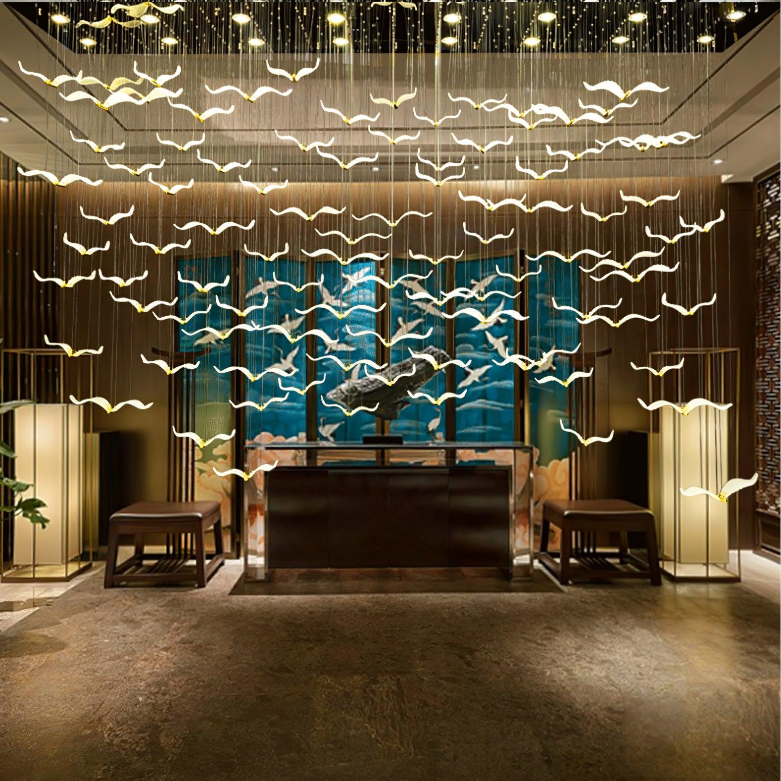 Acariel Luxury Large Seagull Glass Chandelier