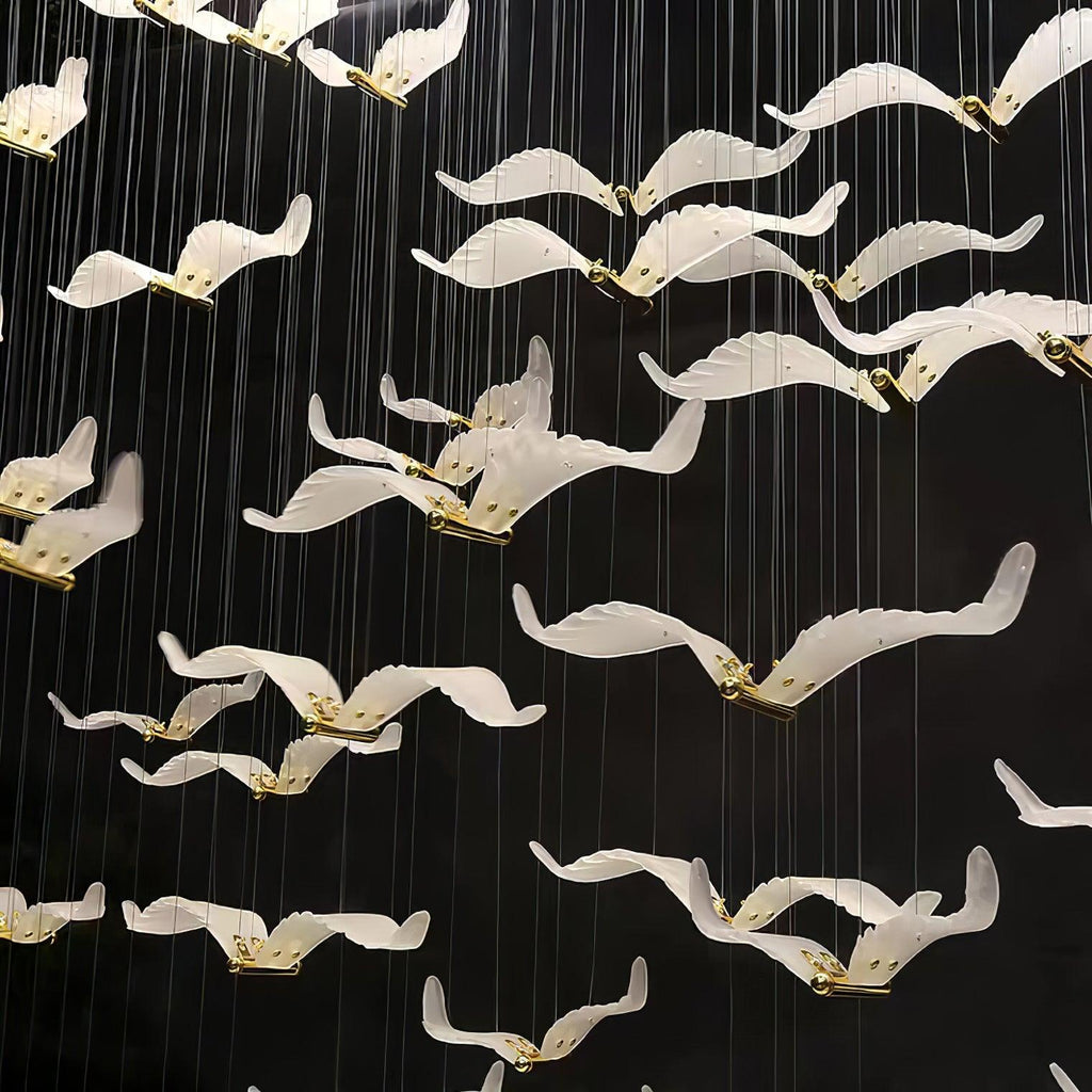 Acariel Luxury Large Seagull Glass Chandelier