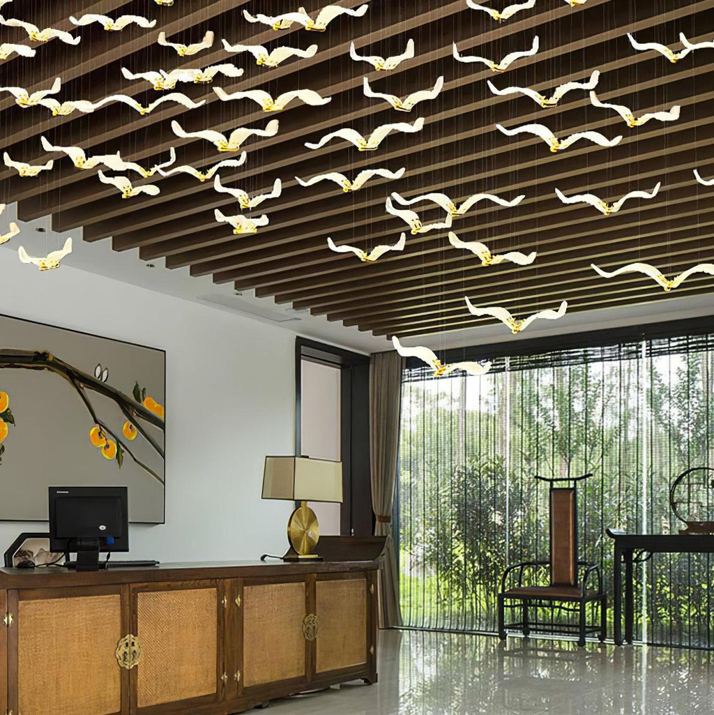 Acariel Luxury Large Seagull Glass Chandelier