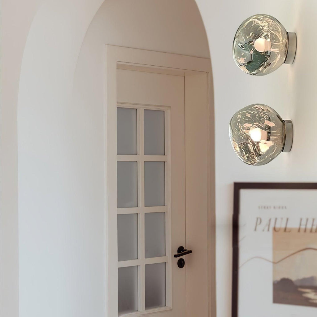Auden Amber Glass Wall Lamp