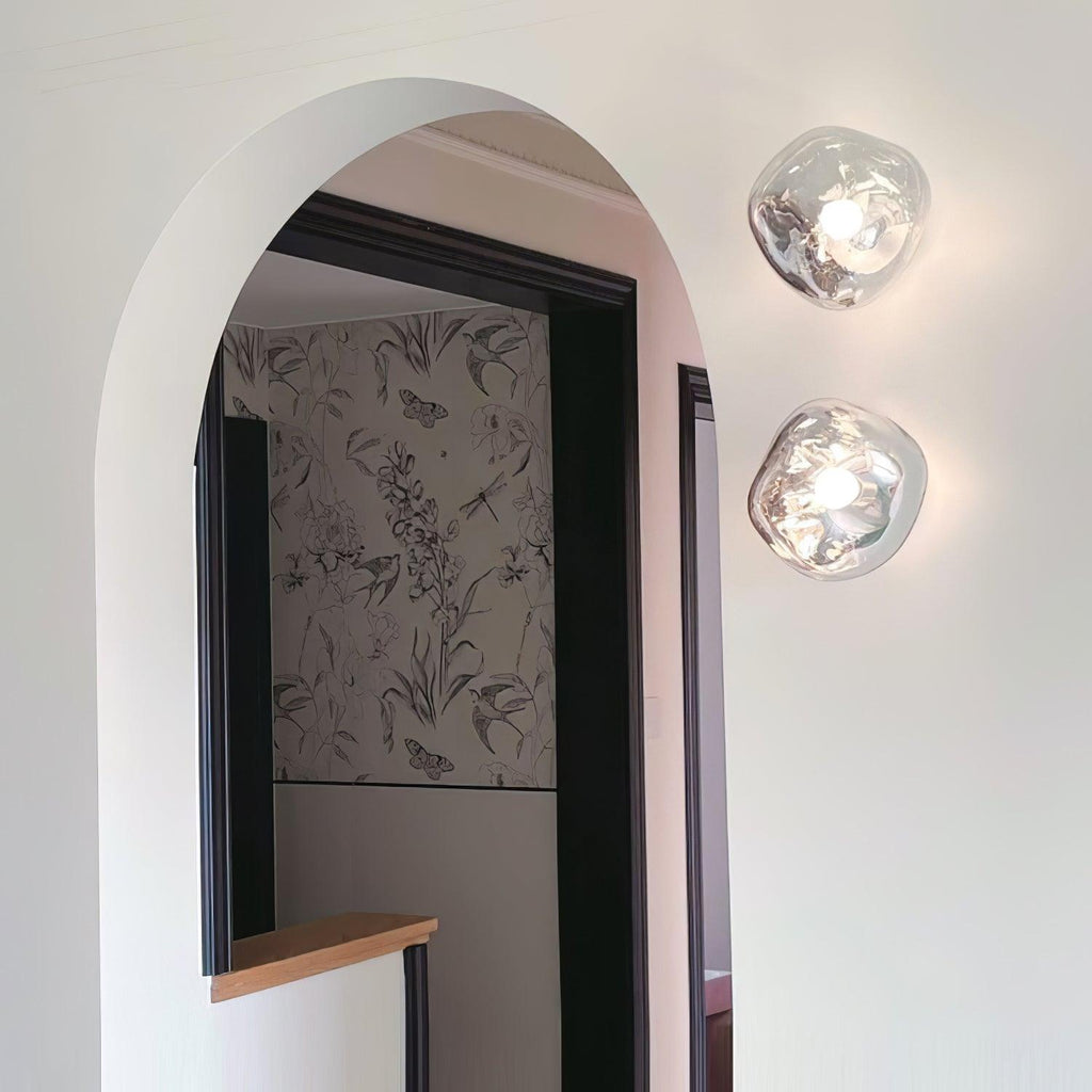 Auden Amber Glass Wall Lamp