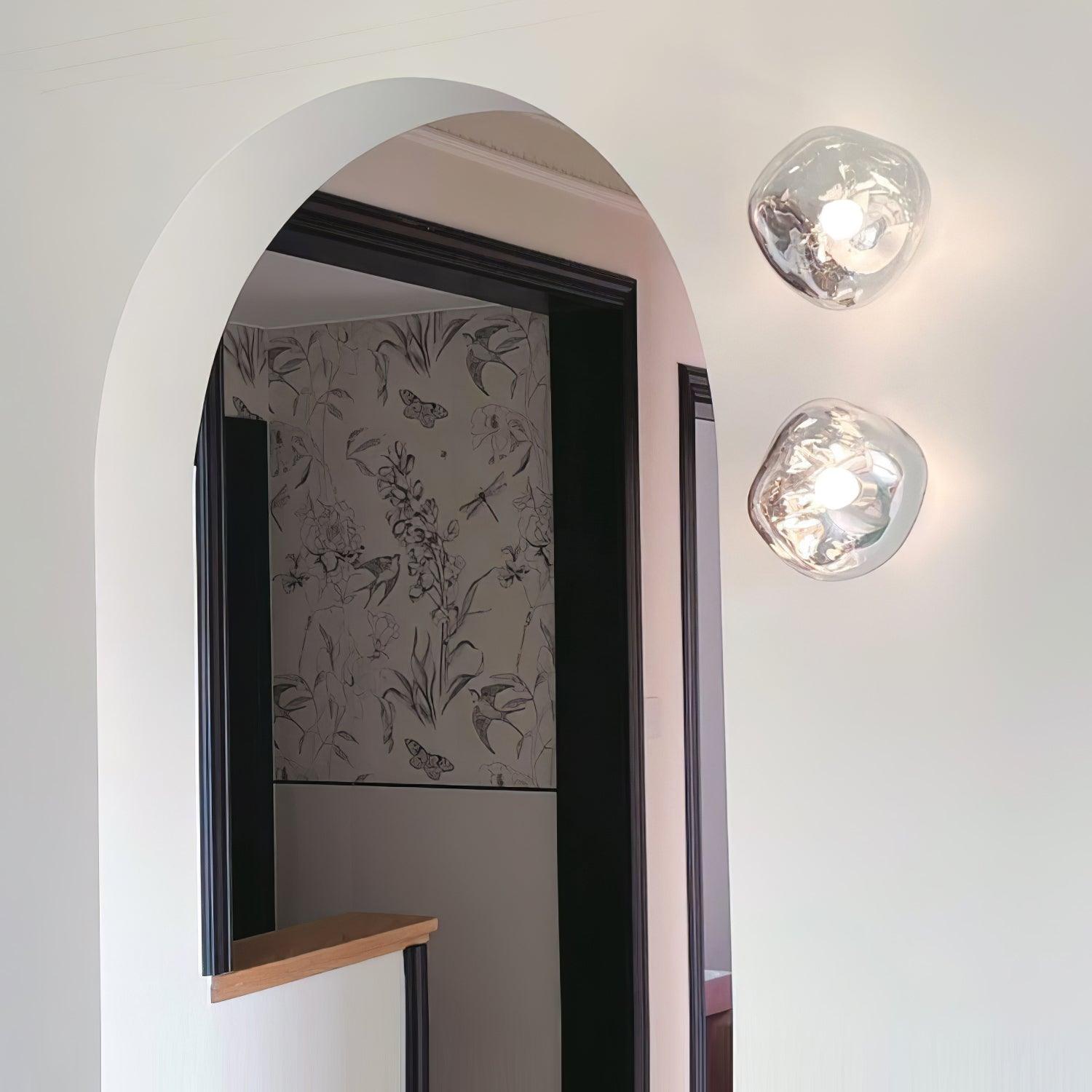 Auden Amber Glass Wall Lamp