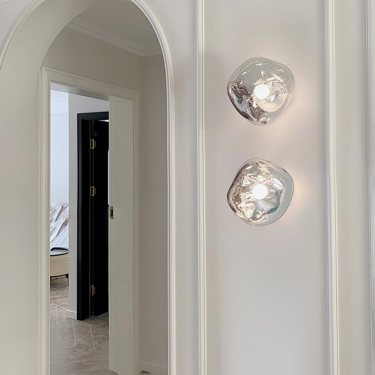 Auden Amber Glass Wall Lamp