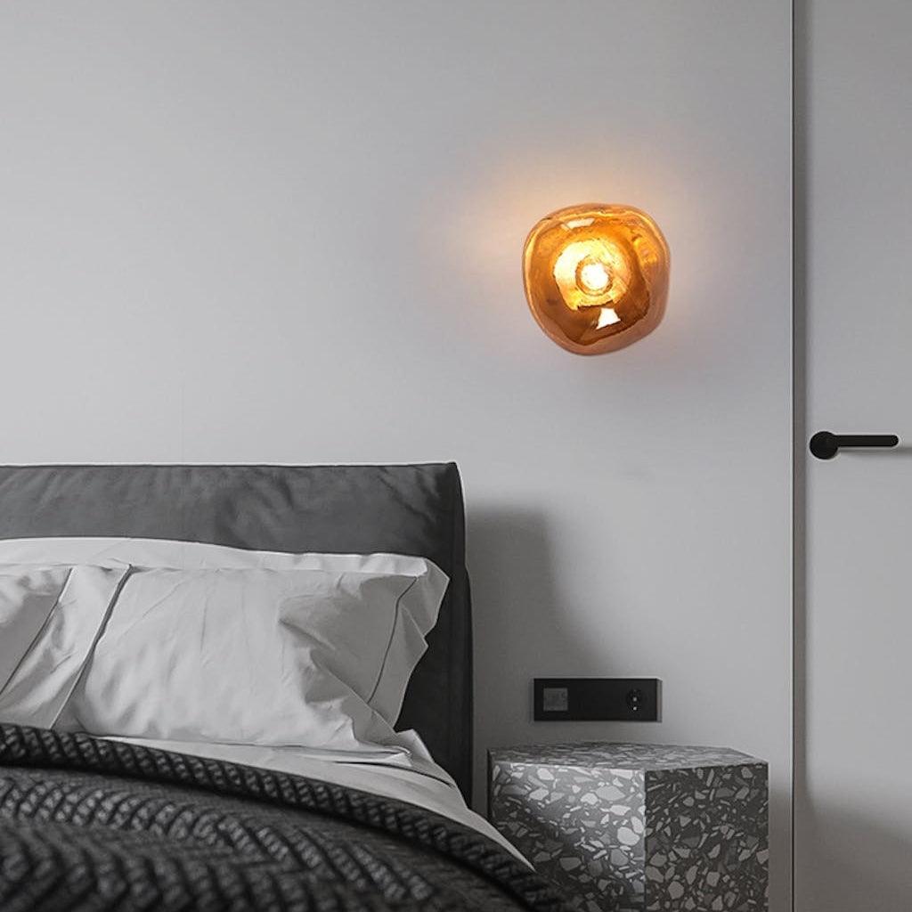 Auden Amber Glass Wall Lamp