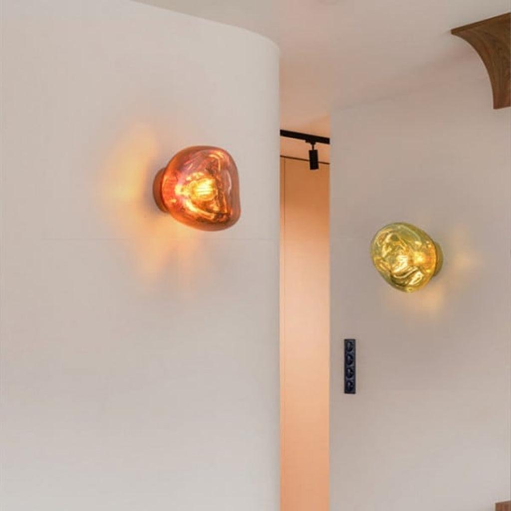 Auden Amber Glass Wall Lamp