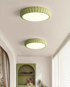 Ceiling Light Soft Green Resin Minimalist Flush Mount Modern