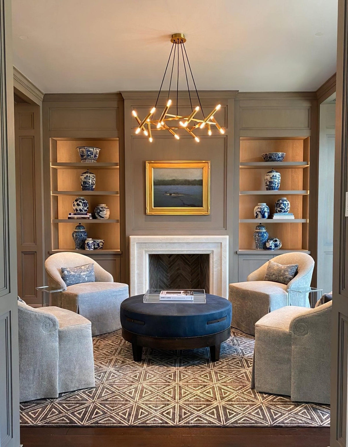 Astra Modern Brass Chandelier