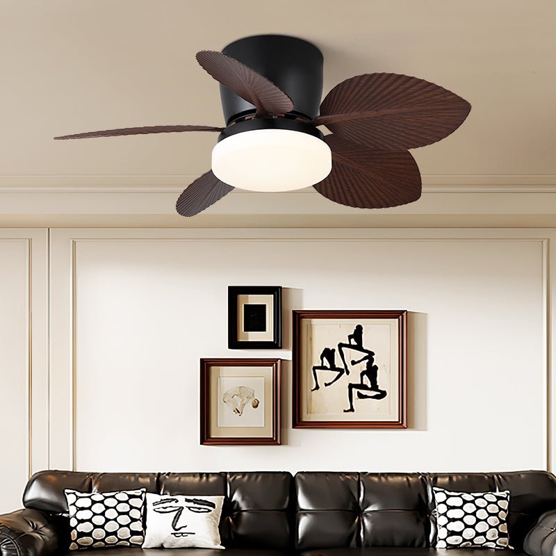 Leaf Modern Metal Ceiling Fan Light