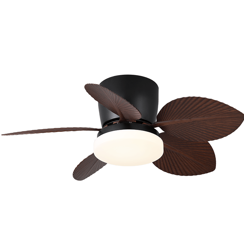 Leaf Modern Metal Ceiling Fan Light