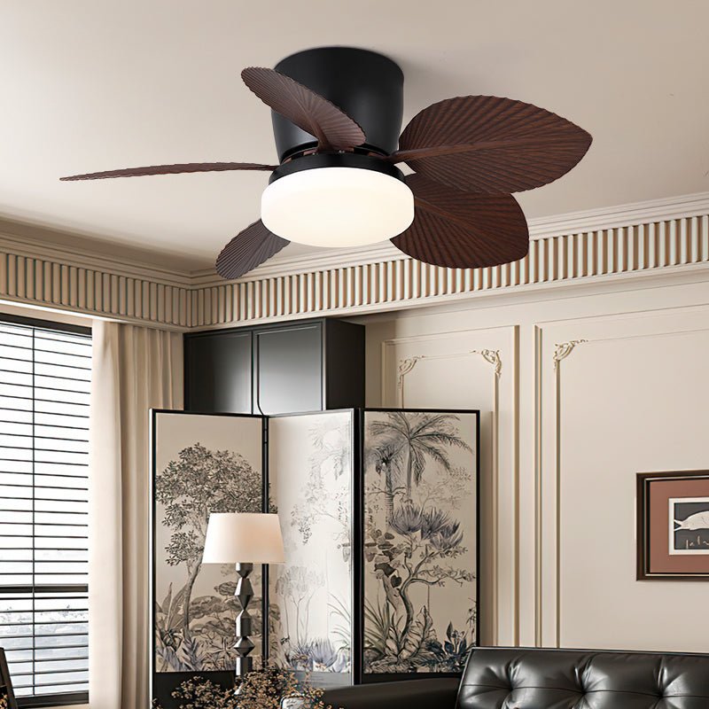 Leaf Modern Metal Ceiling Fan Light
