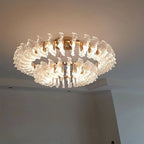 Ulcarir Luxury Leaf Glass Acrylic Chandelier