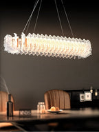Ulcarir Luxury Leaf Glass Acrylic Chandelier