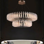 Ulcarir Luxury Leaf Glass Acrylic Chandelier