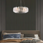 Ulcarir Luxury Leaf Glass Acrylic Chandelier