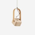 Cesta  Pendant Light  Square Yellow Travertine