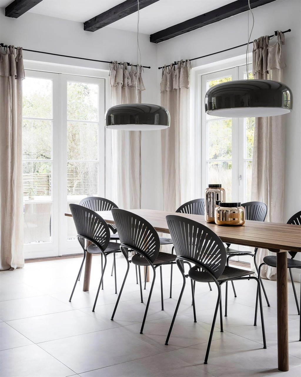 Letifly Pendant Lamp Glossy Black Dome