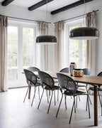 Letifly Pendant Lamp Glossy Black Dome