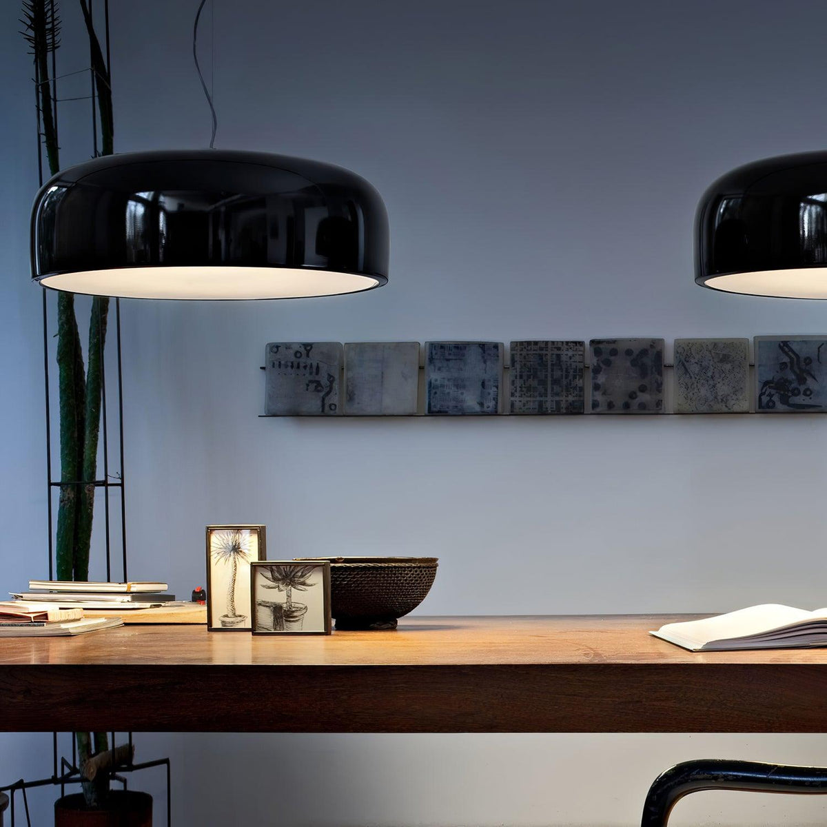 Letifly Pendant Lamp Glossy Black Dome