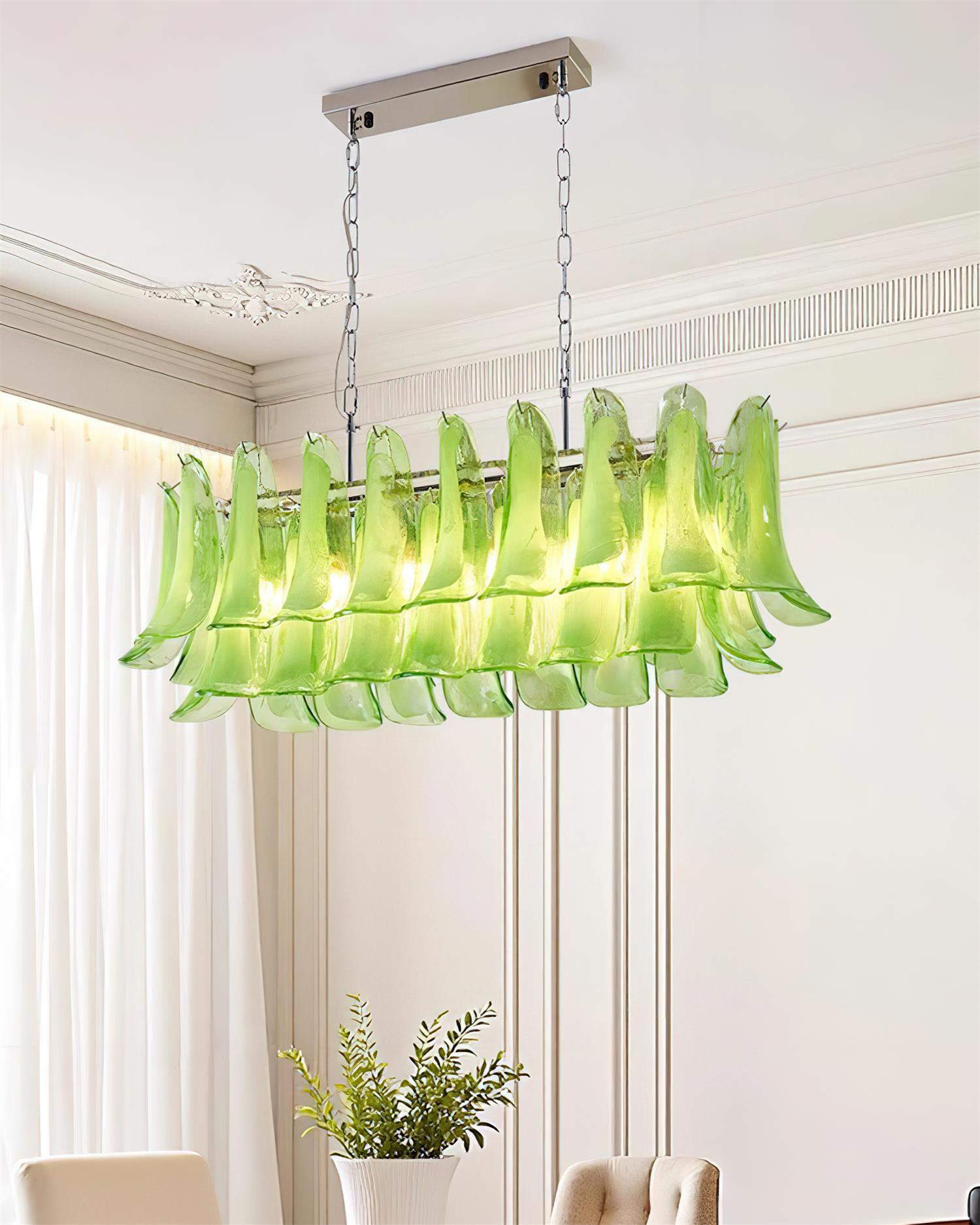 Elizabeth  Murano Chandelier Rectangular