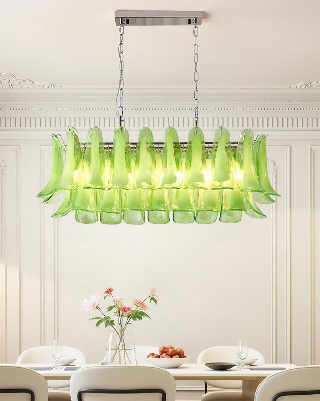 Elizabeth  Murano Chandelier Rectangular