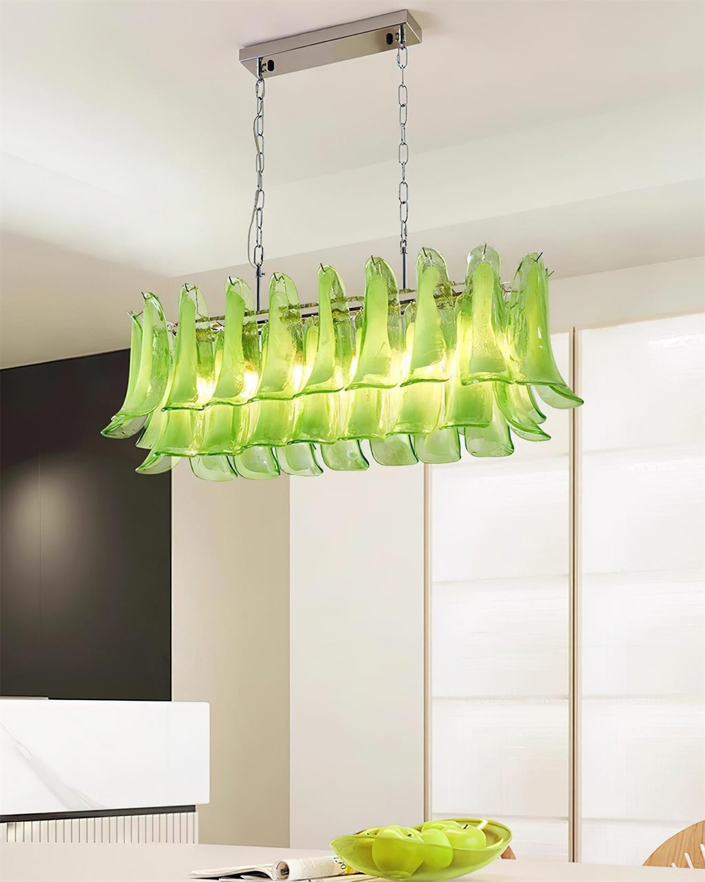 Elizabeth  Murano Chandelier Rectangular