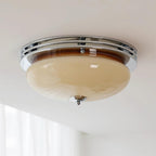 Ceiling Light Canopy and Glass Shade Classic Round Modern