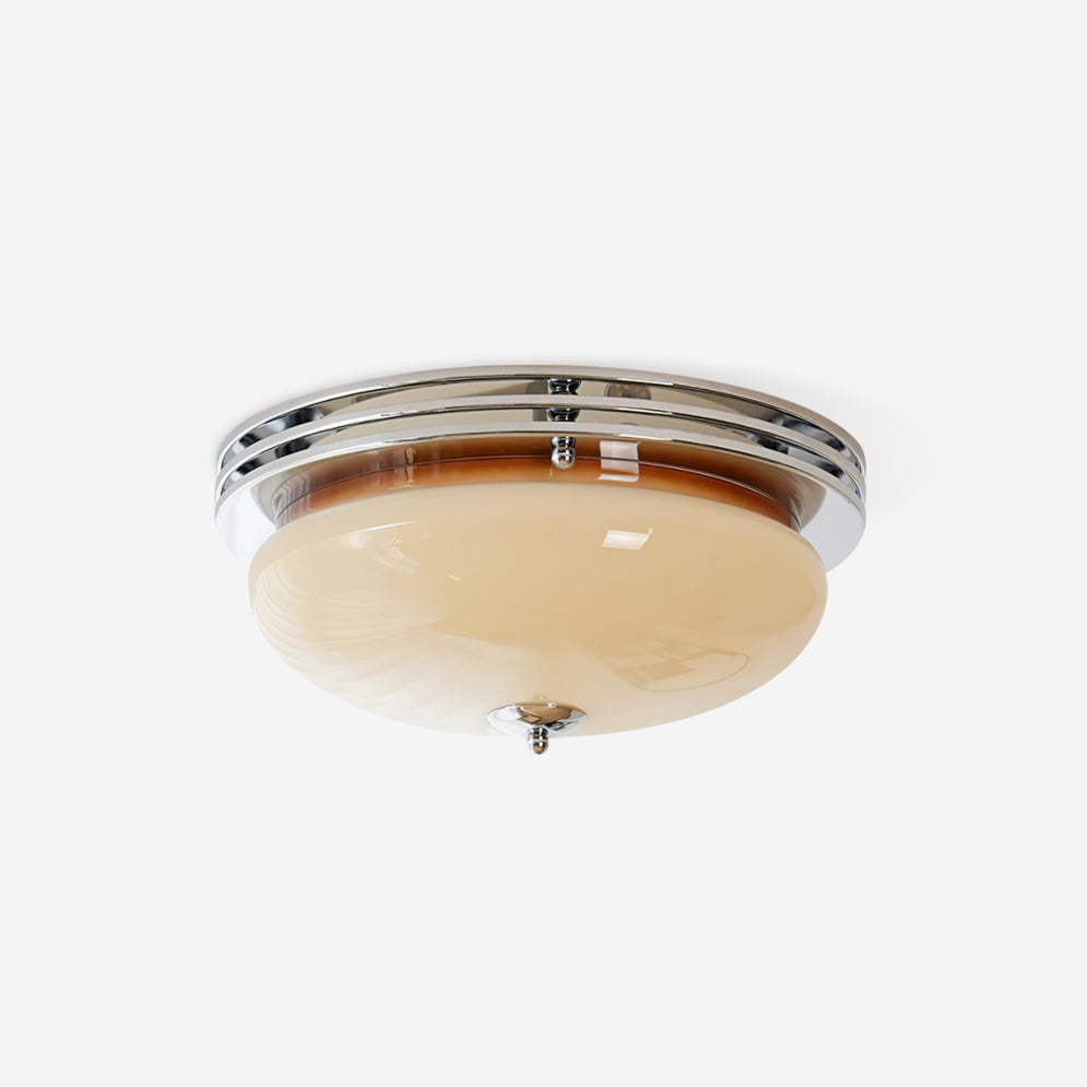 Ceiling Light Canopy and Glass Shade Classic Round Modern