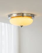 Ceiling Light Canopy and Glass Shade Classic Round Modern