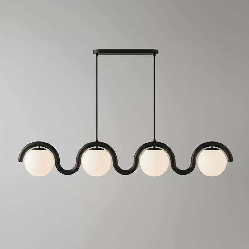 Aria Modern Metal Glass Linear Chandelier - image 29